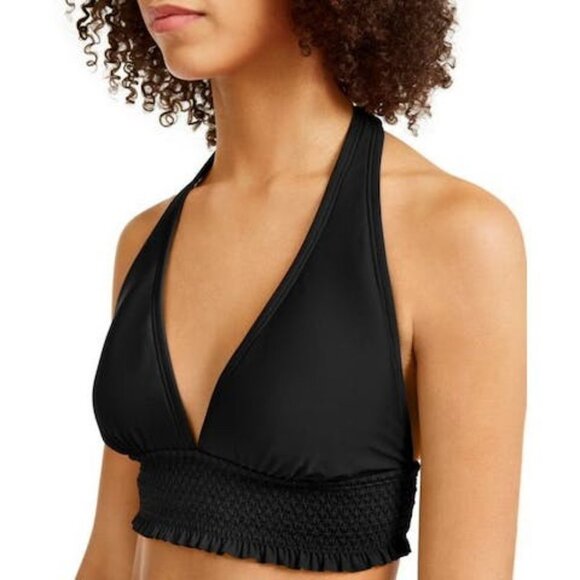 Tommy Hilfiger Deep V Neck UV Protection Halter Swimsuit Top - Picture 3 of 3